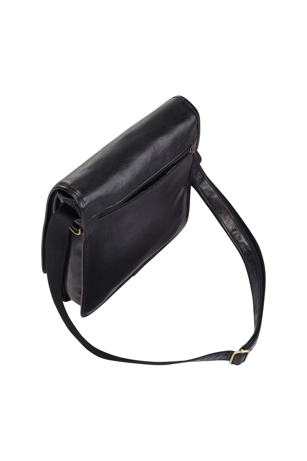 Infinity Leather Black Ranger Vintage Messenger Shoulder Bag - One Size Image 4