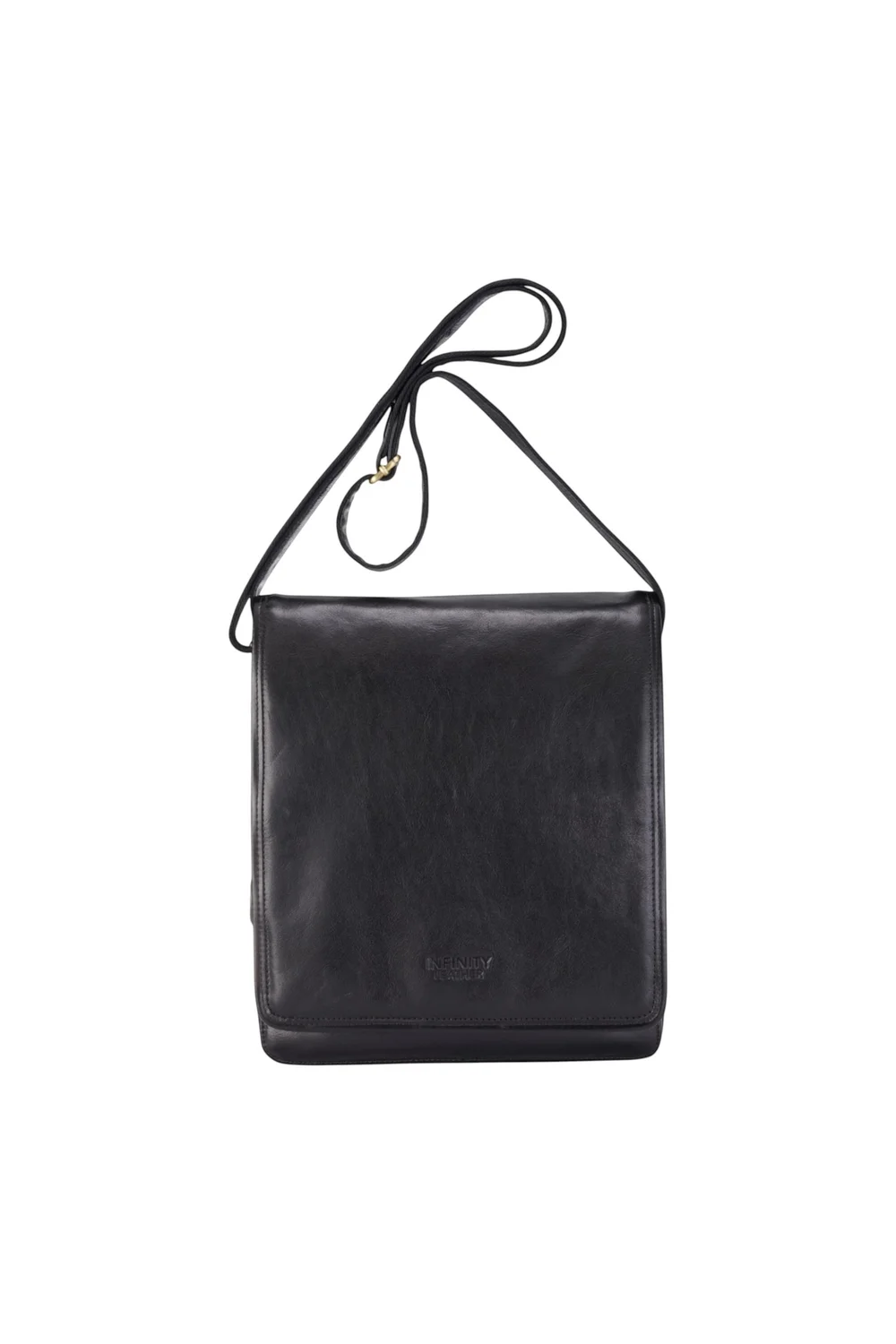 Infinity Leather Black Ranger Vintage Messenger Shoulder Bag - One Size Image 1