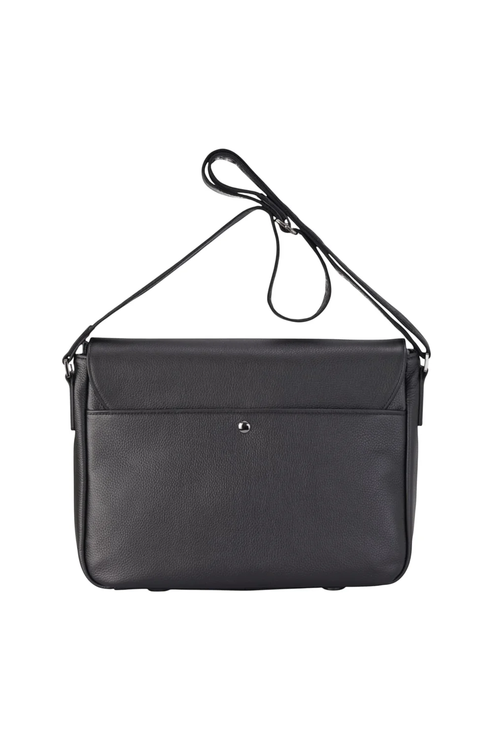 Infinity Leather Black Camden Laptop Travel Messenger Satchel - One Size Image 2