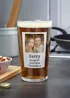 Personalised Memento Company Photo Upload Polaroid Beer Glass Clear - One Size Image 1