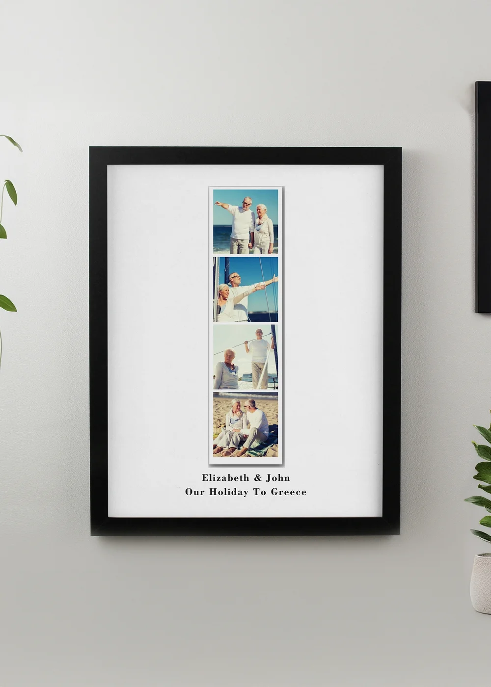 Personalised Memento Company Photo Upload Strip Black Poster Frame White - One Size Image 1