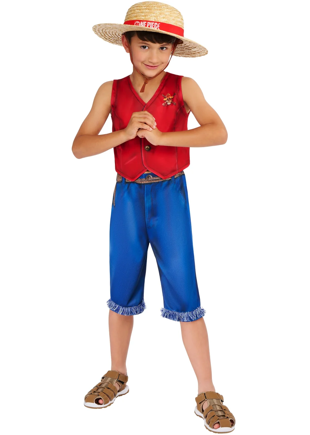 One Piece Monkey D Luffy Costume (5-13 Years) - 5-6 Yrs Image 1