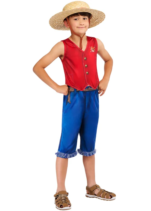 One Piece Monkey D Luffy Costume (5-13 Years) - 5-6 Yrs Image 5