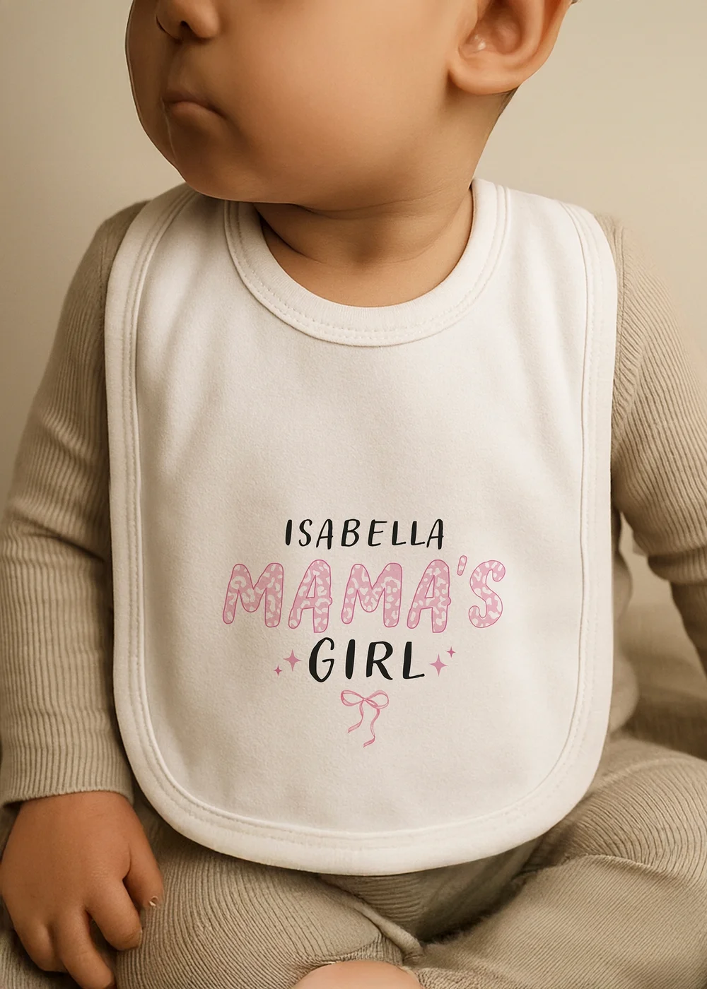 Personalised Memento Company Mama's Girl Bib White - One Size Image 2