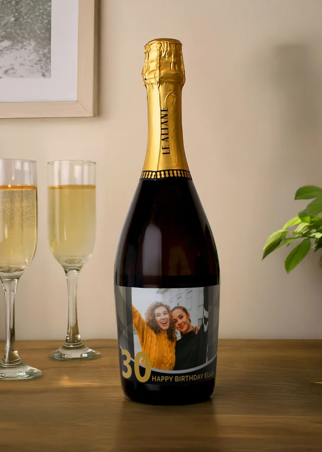 Personalised Memento Company Photo Upload Birthday Prosecco Multi