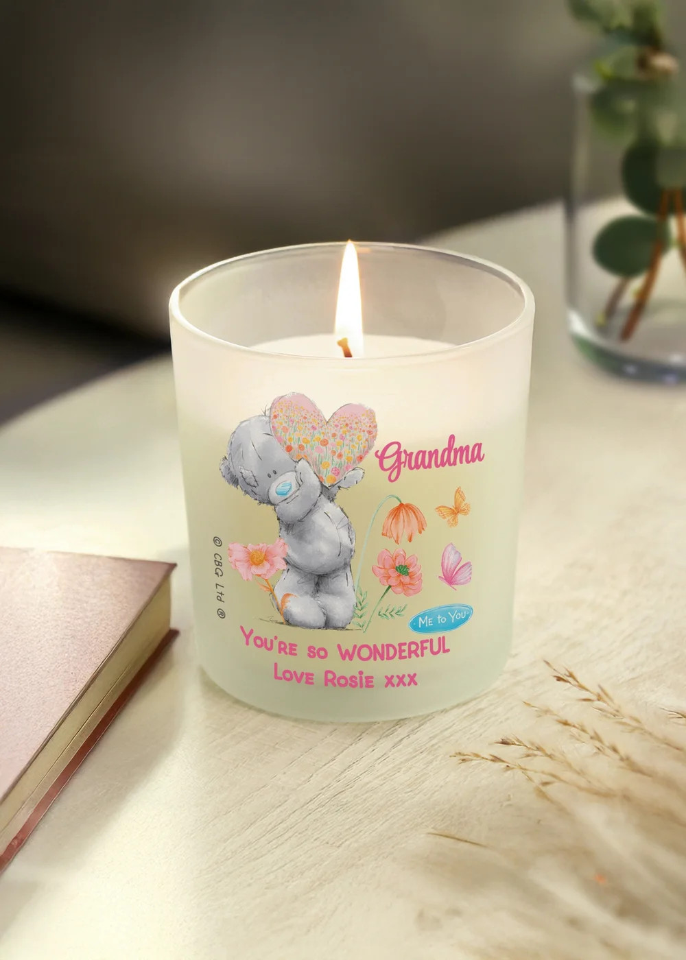Personalised Memento Company Me to You Flowery Jar Candle Clear - One Size Image 4