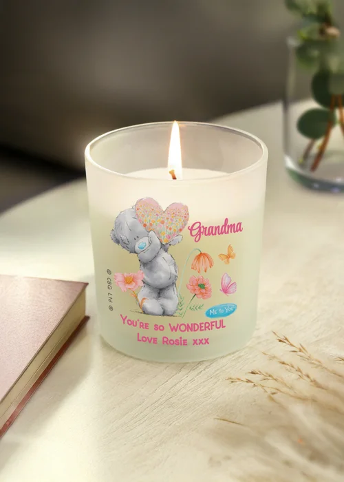 Personalised Memento Company Me to You Flowery Jar Candle Clear - One Size Image 4