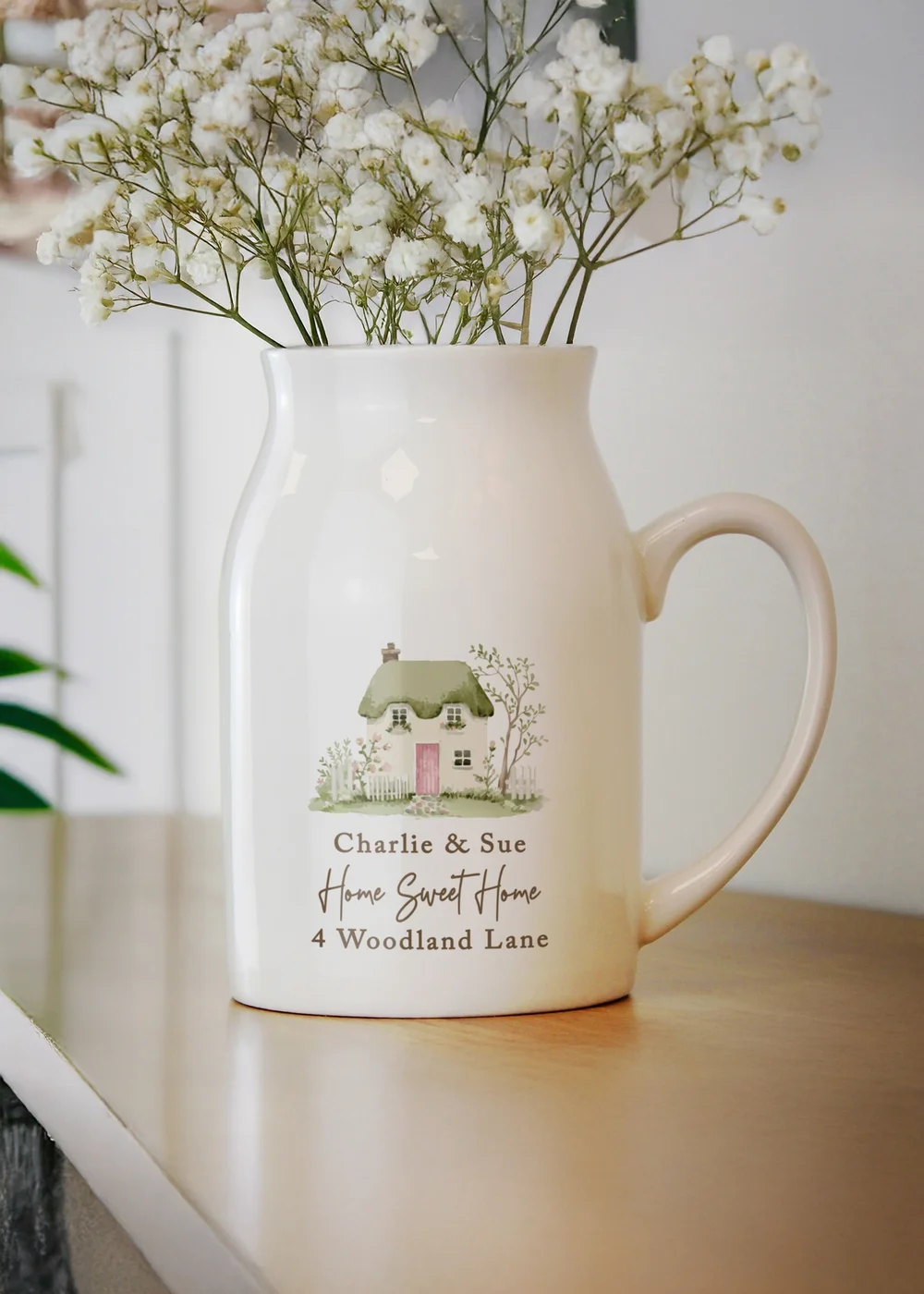 Personalised Memento Company Country Cottage Jug Vase White - One Size Image 3