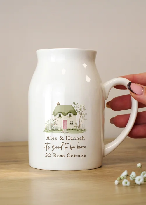 Personalised Memento Company Country Cottage Jug Vase White - One Size Image 2