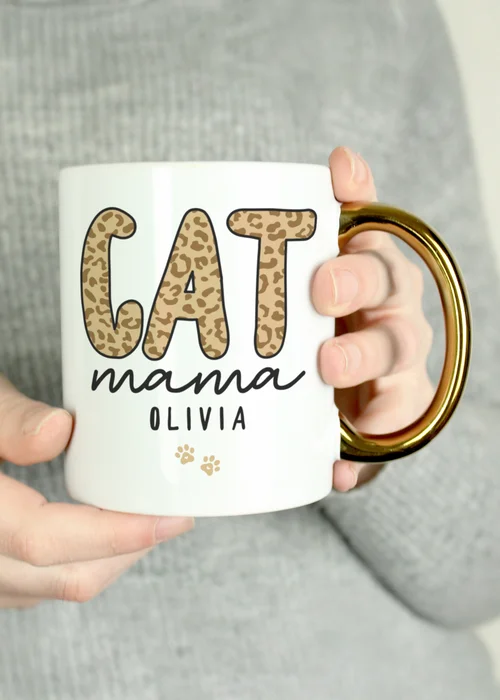 Personalised Memento Company Cat Mama Mug White - One Size Image 2