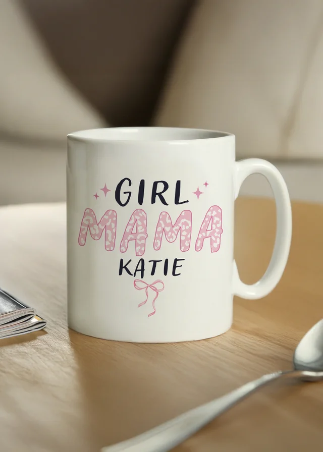 Personalised Memento Company Girl Mama Mug White