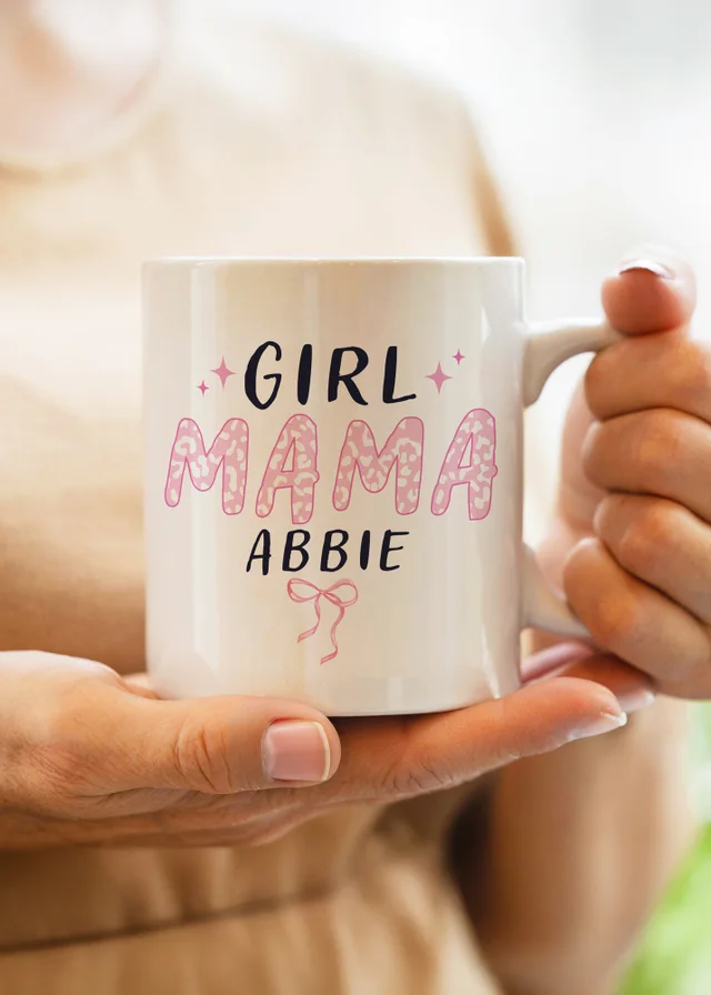 Personalised Memento Company Girl Mama Mug White