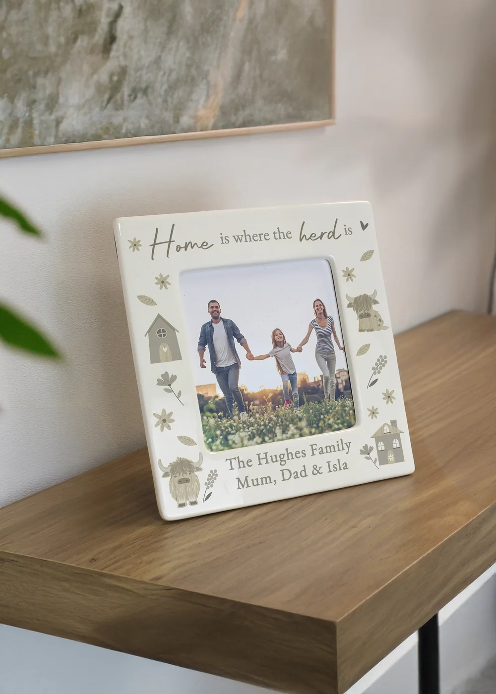 Personalised Memento Company Highland Cow Photo Frame Multi - One Size Image 3