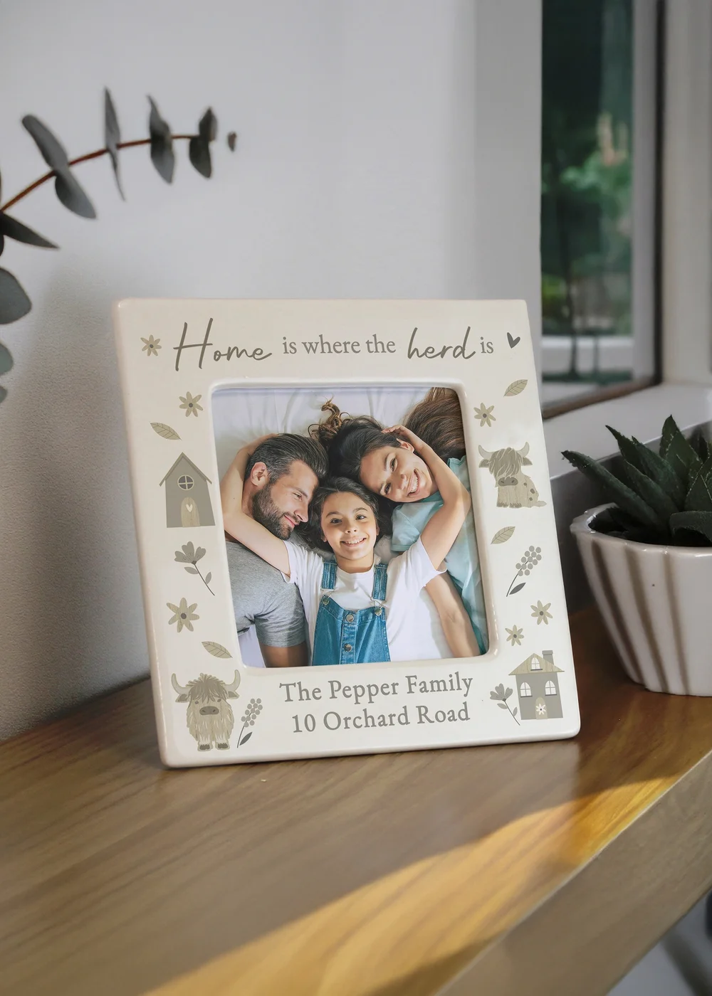 Personalised Memento Company Highland Cow Photo Frame Multi - One Size Image 1