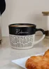 Personalised Memento Company Black Dipped Dash Ceramic Mug - One Size Image 1