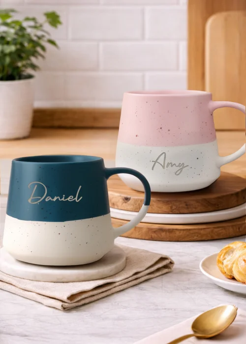 Personalised Memento Company Name Blue Ceramic Mug - One Size Image 3