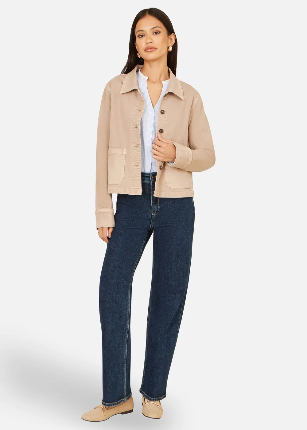 Yumi Canvas Jacket With Patch Pockets - 10 Image 4