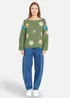 Yumi Green Crochet Flower Jumper - M Image 4