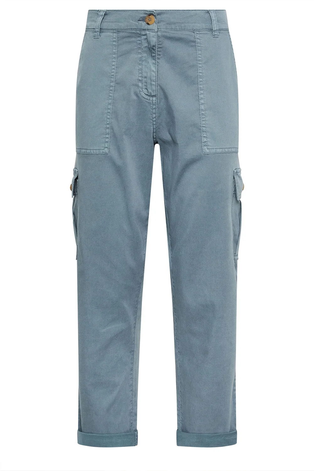 M&Co Blue Straight Leg Cargo Trousers - 18 Image 5