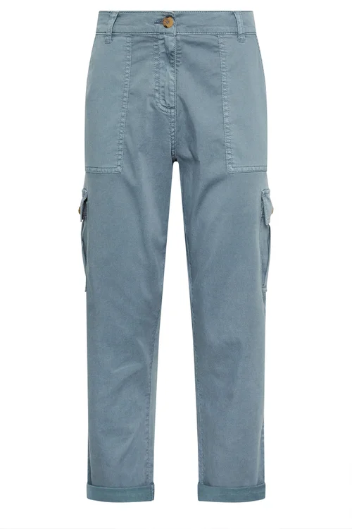 M&Co Blue Straight Leg Cargo Trousers - 18 Image 5