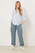 M&Co Blue Straight Leg Cargo Trousers - 18 Image 2