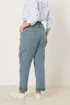 M&Co Blue Straight Leg Cargo Trousers - 18 Image 3