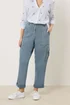 M&Co Blue Straight Leg Cargo Trousers - 18 Image 1