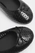 Yours Curve Black Faux Leather Cut Out Ballet Pumps In Wide E Fit - 9 Wide Image 5