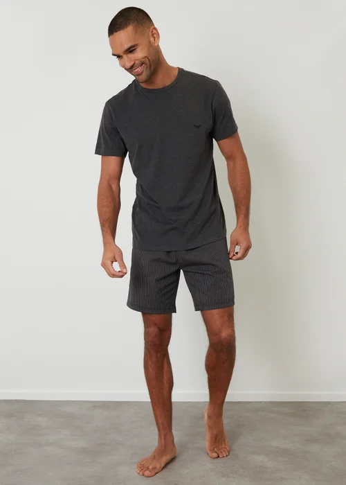 Threadbare Grey Stripe Short Pyjama Set - 2XL Image 3