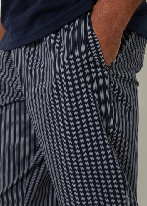 Threadbare Navy Stripe Pyjama Set - 2XL Image 4