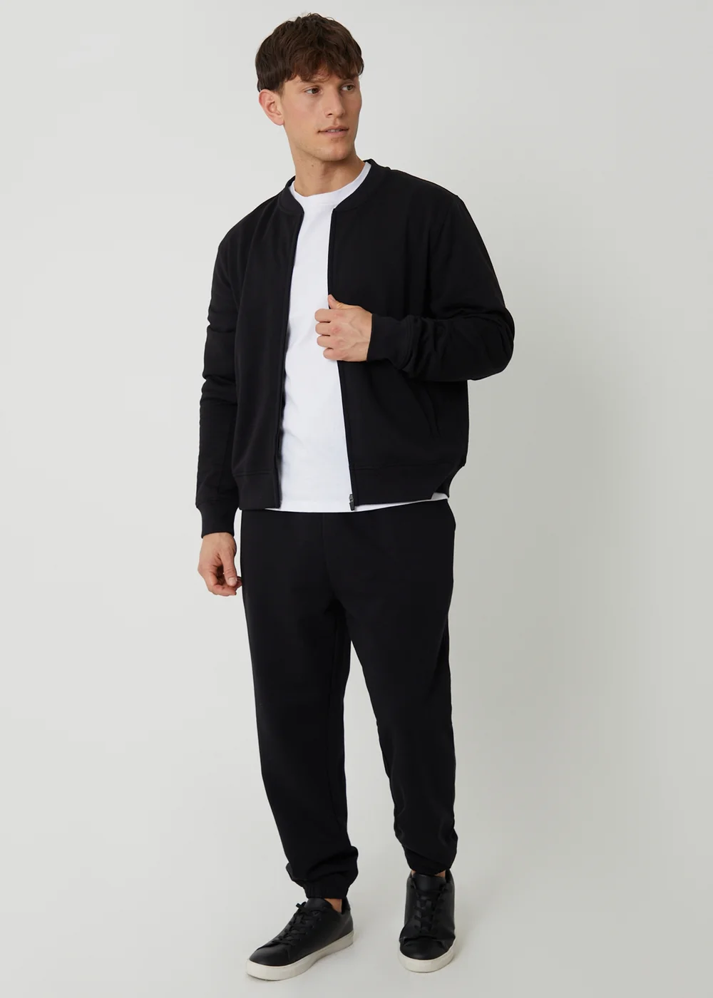 Threadbare Black Zip Through Sweat Bomber - XL Image 3