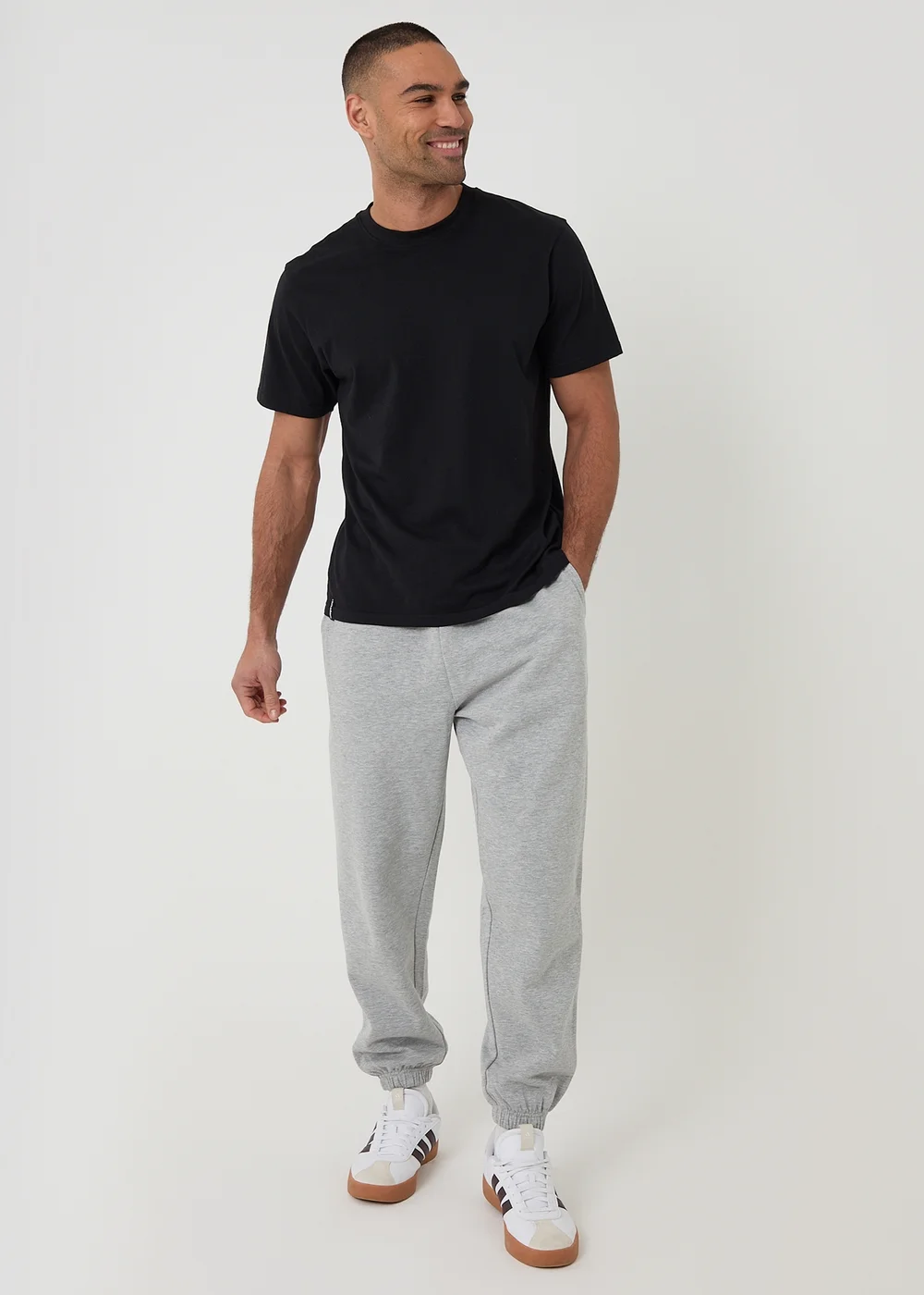 Threadbare Light Grey Tapered Joggers - L Image 3