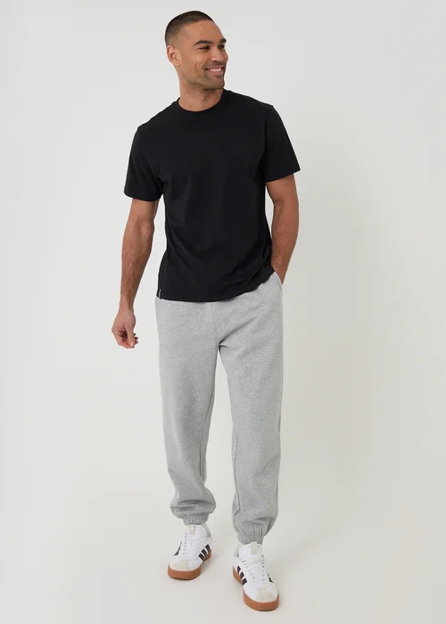 Threadbare Light Grey Tapered Joggers - L Image 3