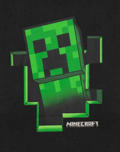 Vanilla Underground Minecraft Boys Black Creeper Inside T-Shirt (5-15 Years) - 7-8 Yrs Image 5