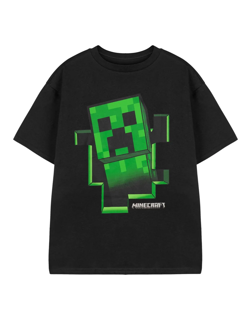 Vanilla Underground Minecraft Boys Black Creeper Inside T-Shirt (5-15 Years) - 7-8 Yrs Image 1