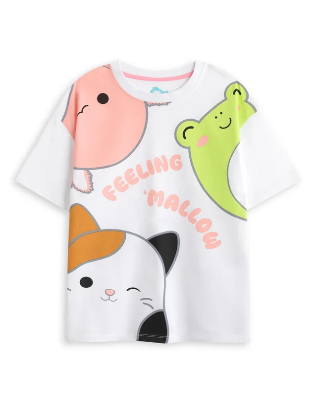 Vanilla Underground Squishmallows Girls Pink Feelin' Mallow Short Pyjama Set (5-14 Years) - Pack of 2