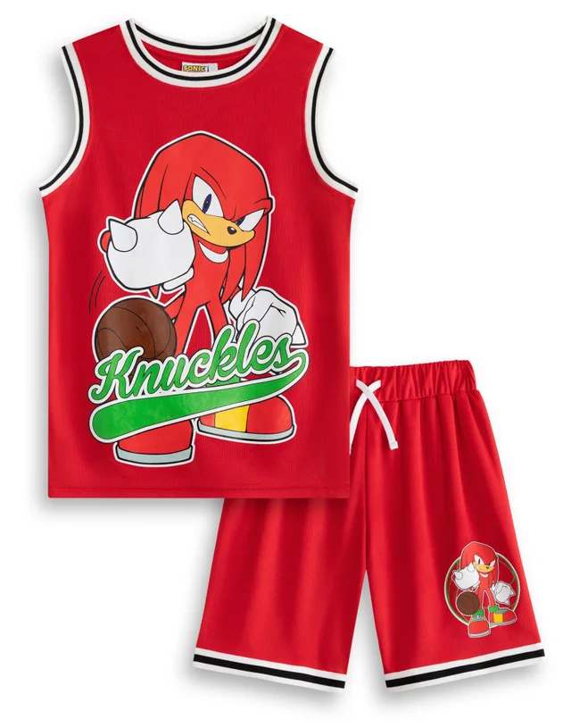 Vanilla Underground Sonic The Hedgehog Boys Red Knuckles 2 Piece Basketball Set (3-12 Years)