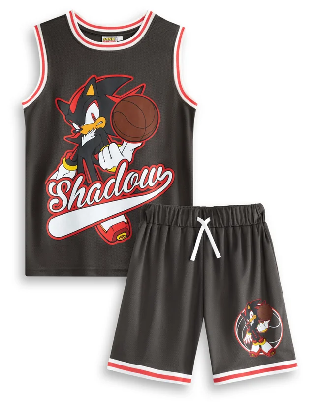 Vanilla Underground Sonic The Hedgehog Boys Black Shadow 2 Piece Basketball Set (3-12 Years)