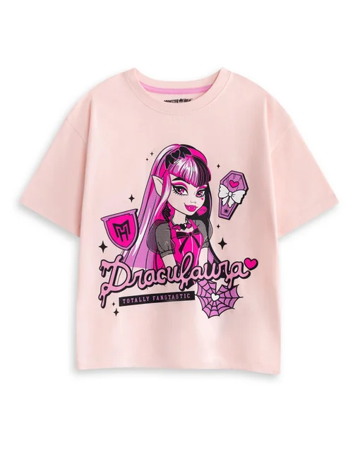 Vanilla Underground Monster High Girls Multicoloured Draculaura & Frankie Stein Short Pyjama Set (4-14 Years) - Pack of 2 - 9-10 Yrs Image 4