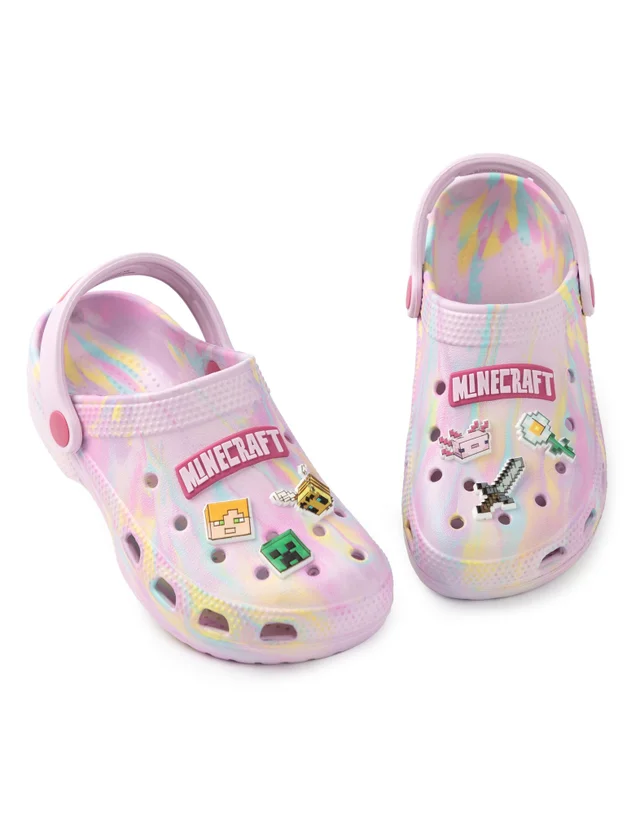 Vanilla Underground Minecraft Girls Kids Pink Clogs (Child 11 - 4)