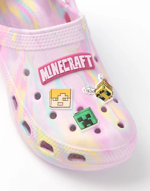 Vanilla Underground Minecraft Girls Kids Pink Clogs (Child 11 - 4) - 2 Image 3