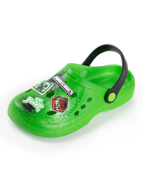 Vanilla Underground Minecraft Boys Green Creeper, TNT, Boom Clogs (Child 11 - 4) - 3 Image 5