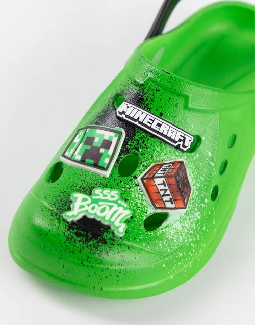 Vanilla Underground Minecraft Boys Green Creeper, TNT, Boom Clogs (Child 11 - 4) - 3 Image 4