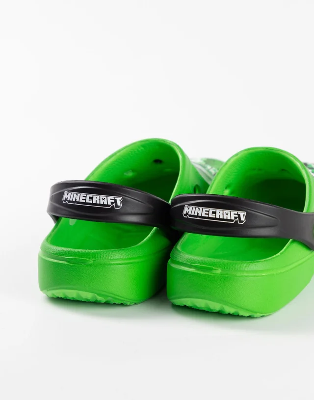 Vanilla Underground Minecraft Boys Green Creeper, TNT, Boom Clogs (Child 11 - 4)