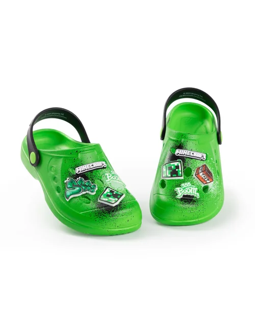 Vanilla Underground Minecraft Boys Green Creeper, TNT, Boom Clogs (Child 11 - 4) - 3 Image 1