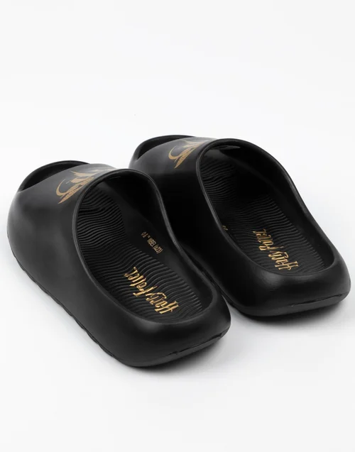 Vanilla Underground Harry Potter Girls Black Logo Sliders (Child 13 - 4) - 13 Infants Image 5