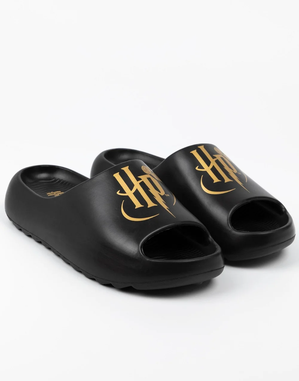 Vanilla Underground Harry Potter Girls Black Logo Sliders (Child 13 - 4) - 13 Infants Image 3