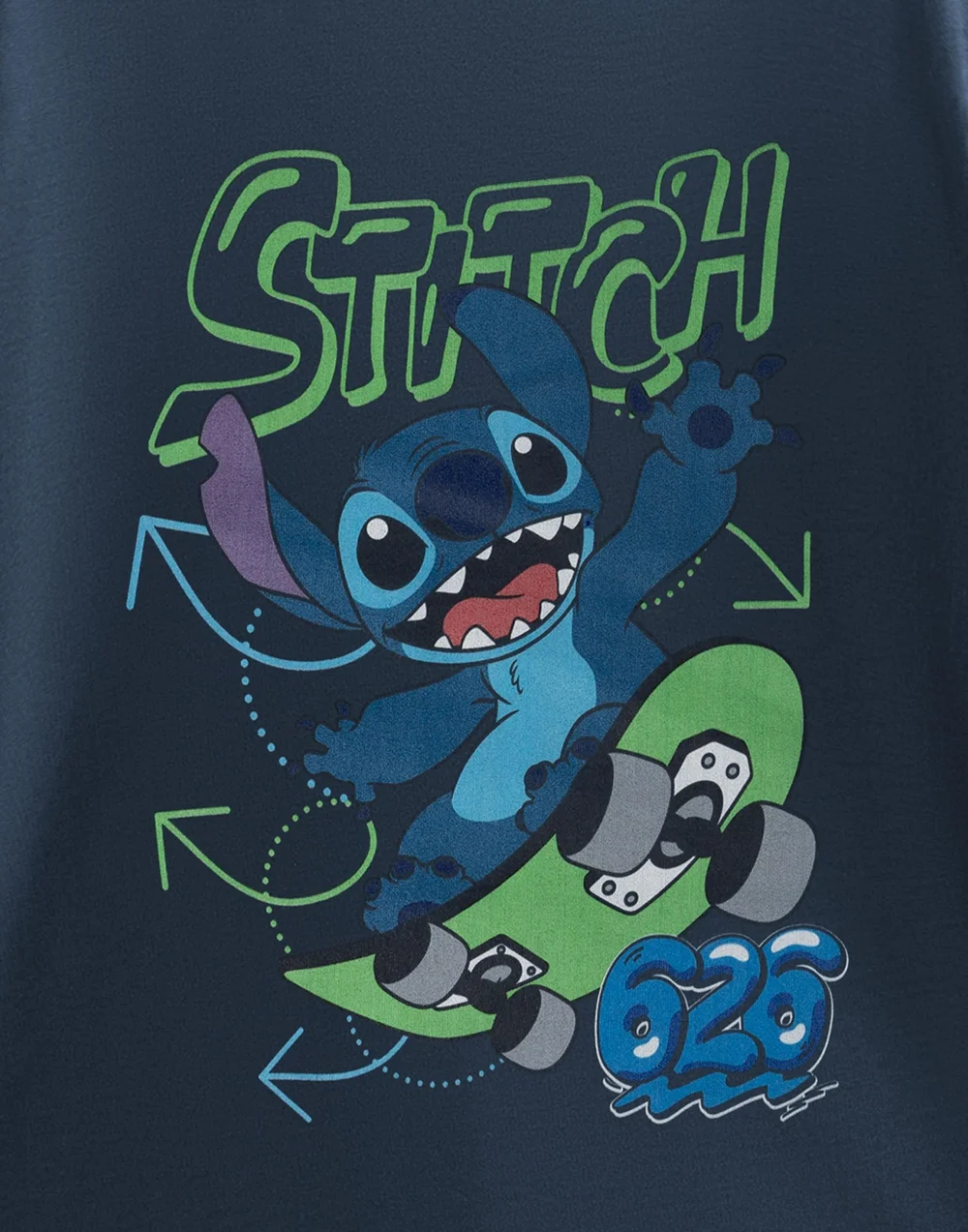 Vanilla Underground Disney Lilo & Stitch Boys Blue Skateboard T-Shirt (3-14 Years) - 7-8 Yrs Image 5