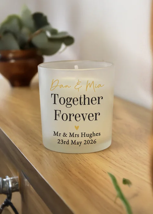 Personalised Memento Company Black & Gold Frosted Candle - One Size Image 1