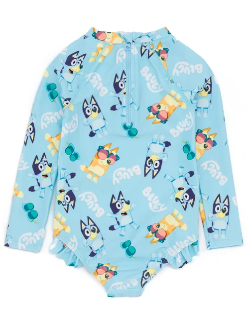 Vanilla Underground Bluey & Bingo Kids Long Sleeve One-Piece Swimsuit (18months - 7years) - 1.5-2 Yrs Image 2